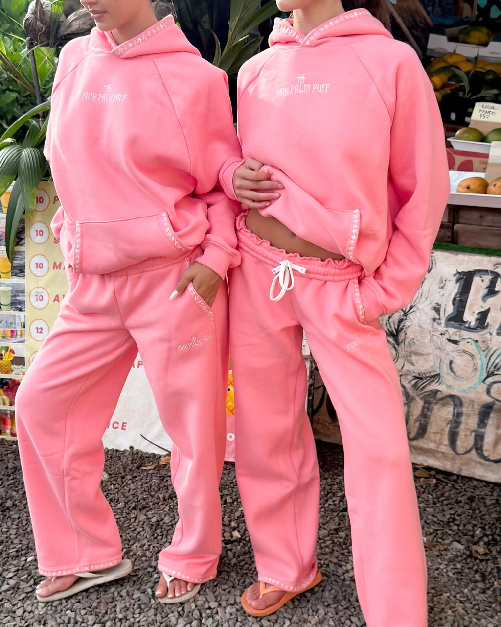 "Chase the Sun" Sweatpants in Coral Pink