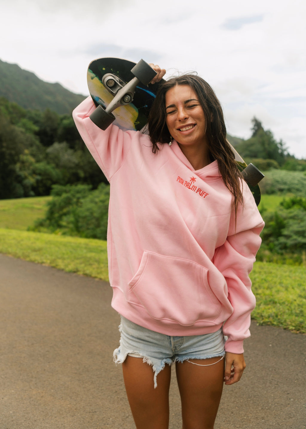 Classic Puff Hoodie in Pink