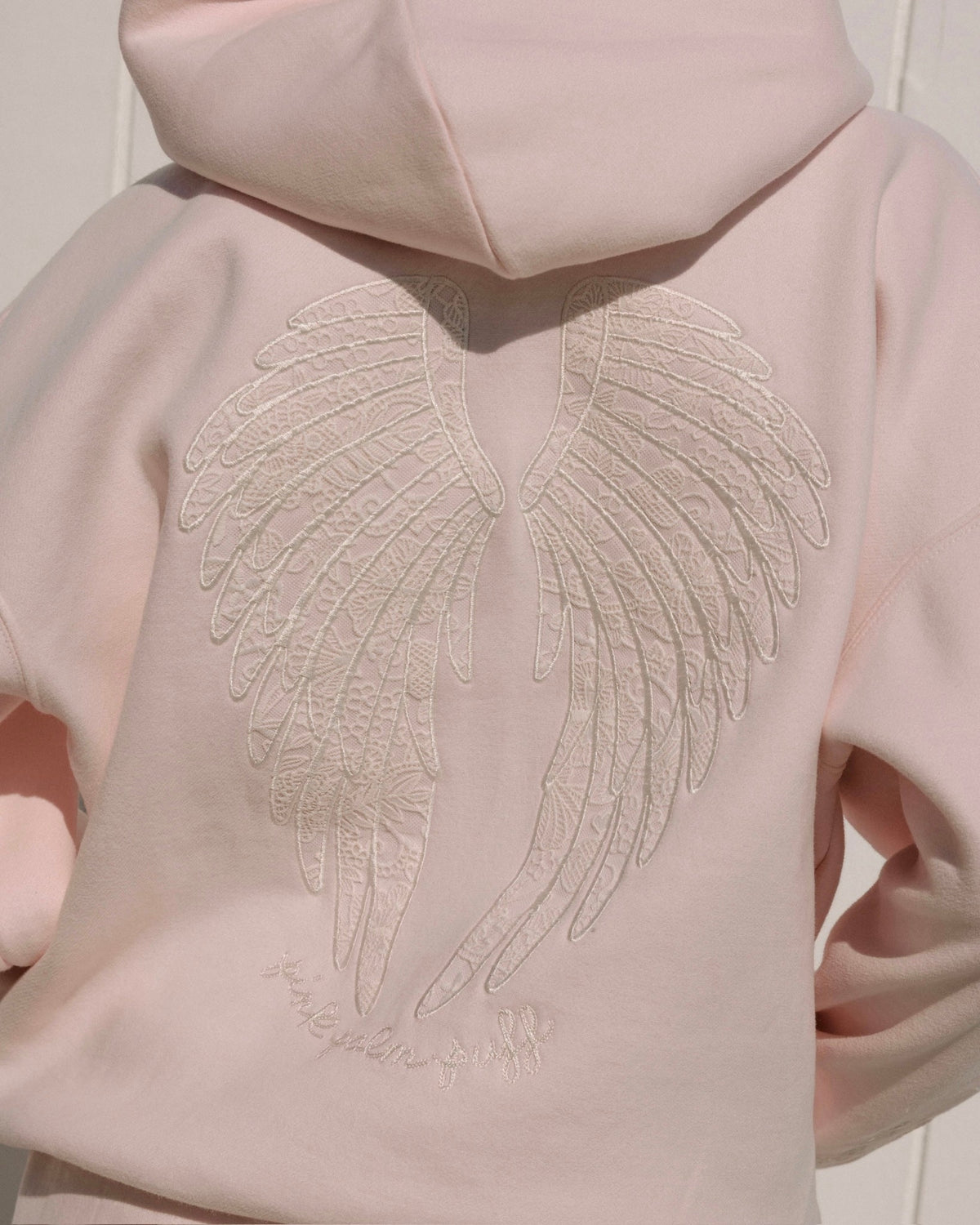 "Lacy" Hoodie in Angel Pink